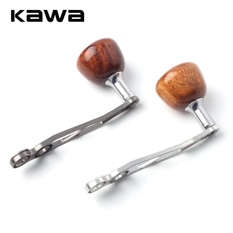 Kawa New Fishing Handle Metal And Wooden Materials Length 100mm For Shi/Da/A Bait Casting Fishing Reel Handle Accessory Knob DIY