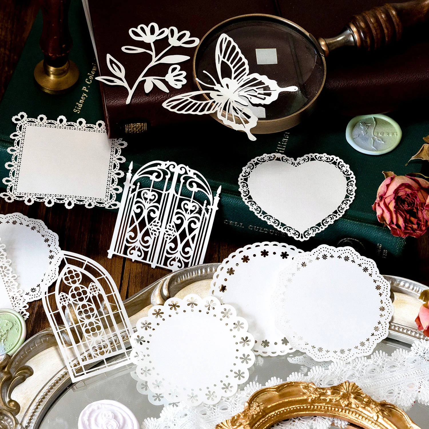 85 pcs Vintage border sticker DIY Decorative paper Scrapbooking Material handmade Junk Journal Supplies