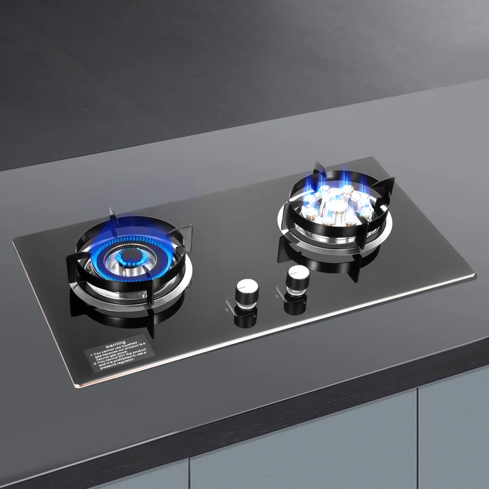 2 Burner Natural Gas Kitchen Stove Cooktop