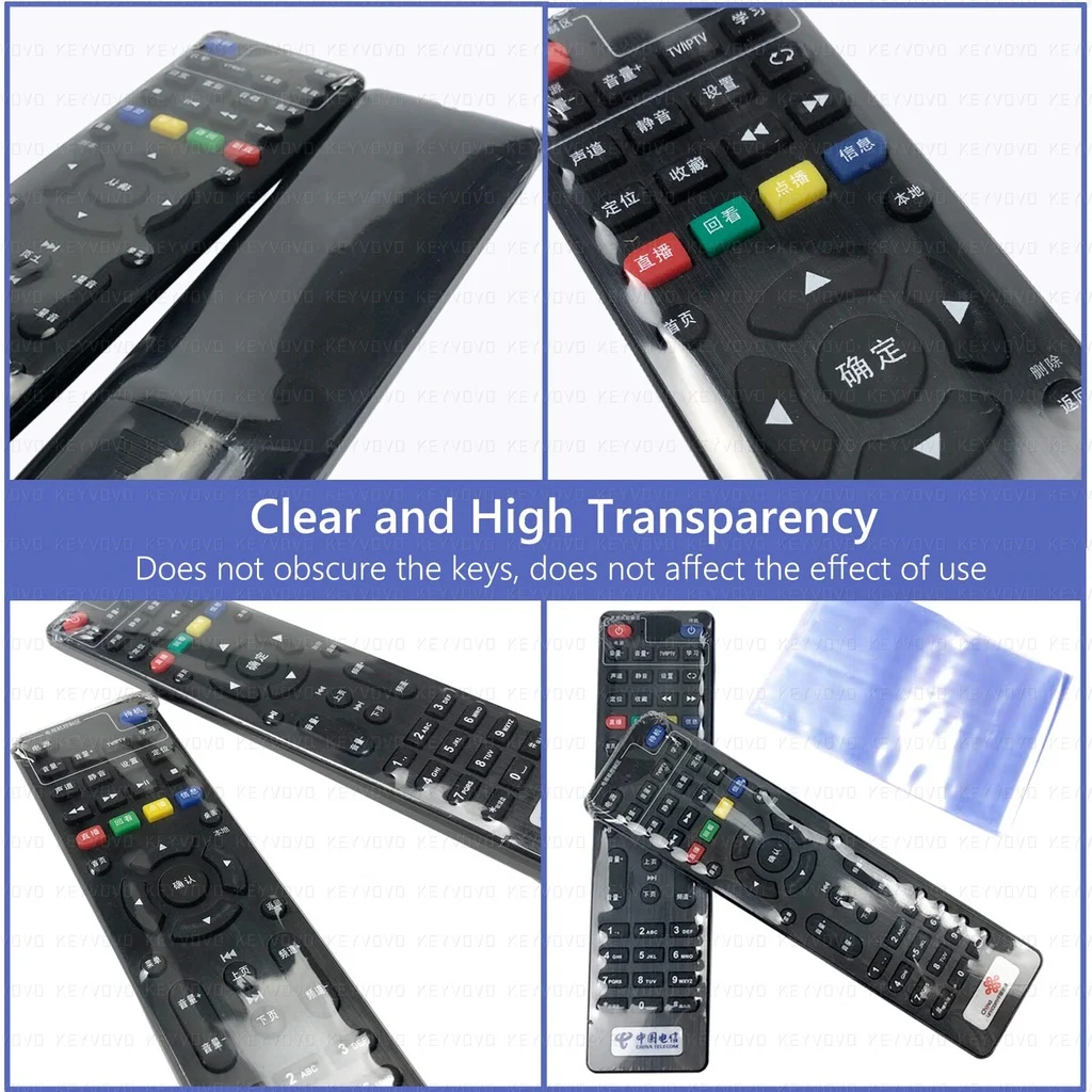Shrink Film Bag 20pc Transparent Anti-dust Protective Case Cover for TV Air Conditioner Remote Control