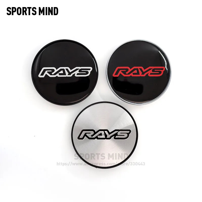 4PCS/lot 6 COLORS 68MM RAYS Car Wheel Center Hub Caps Car Refitted Emblem Logo Dust-Proof Cover Wheel Center Caps