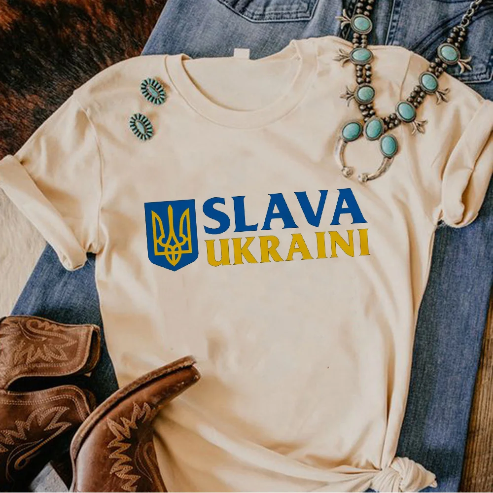 

Ucraina Ucrania Ukraine t shirt women designer streetwear top female streetwear Japanese manga clothes