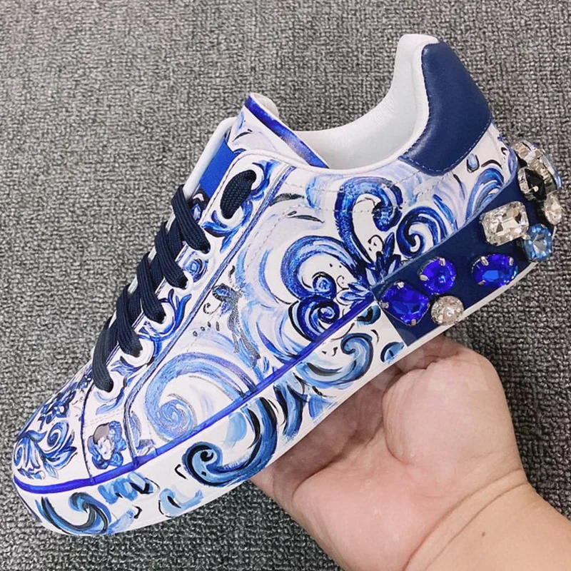 

Women Flat Shoes Spring Autumn New Genuine Leather Upper Cross Tied Design Round Toe Unisex Casual Shoes Personality Loafers