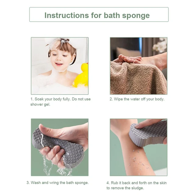 Bath Sponge Body Cleaning Scrubber  Bath Sponge Body Dead Skin Remover -  Soft Sponge - Aliexpress