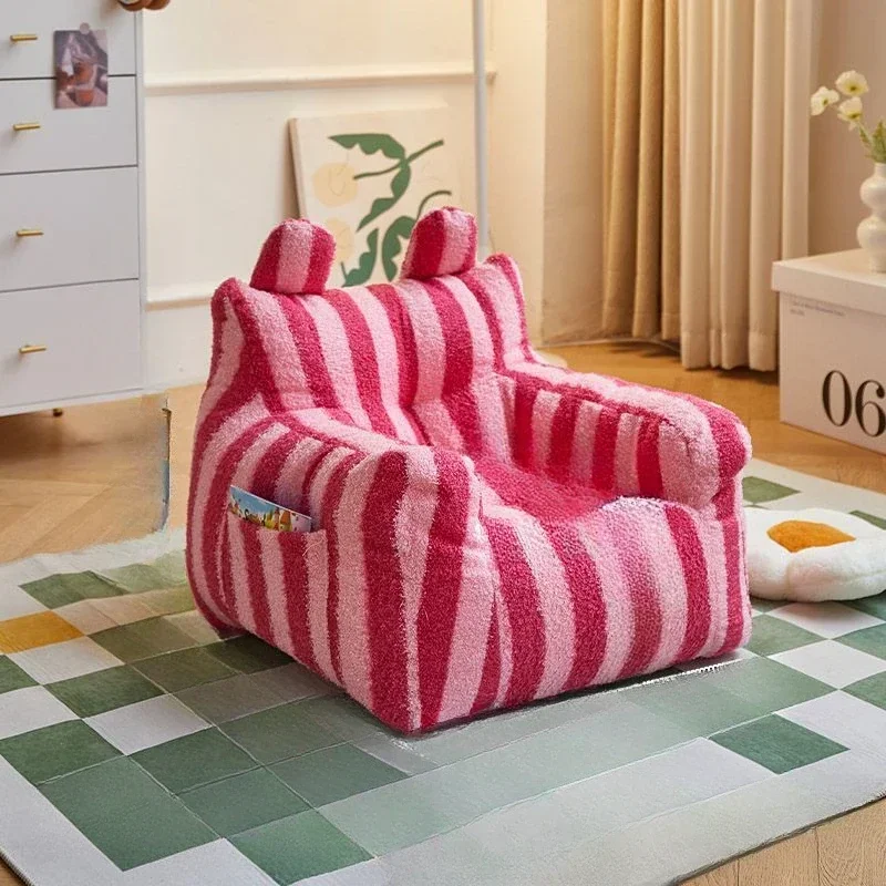 Bean Bag Children's Sofa Sitting Support Seat Pleochroic Children's Sofa Plush Comfortable Kinderzitjes Child Room Furniture