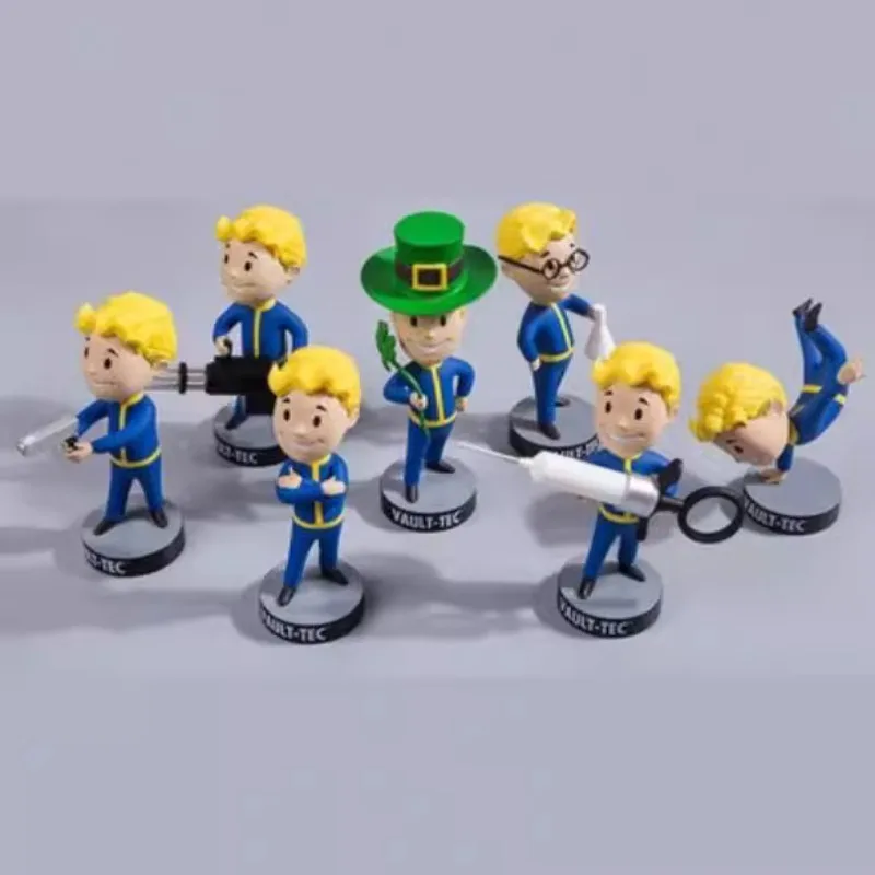 

Bandai New Fallout Kid Second Generation Bobblehead Doll Anime Action Figure Cute Cartoon Vault Boy Toy Gifts for Kids