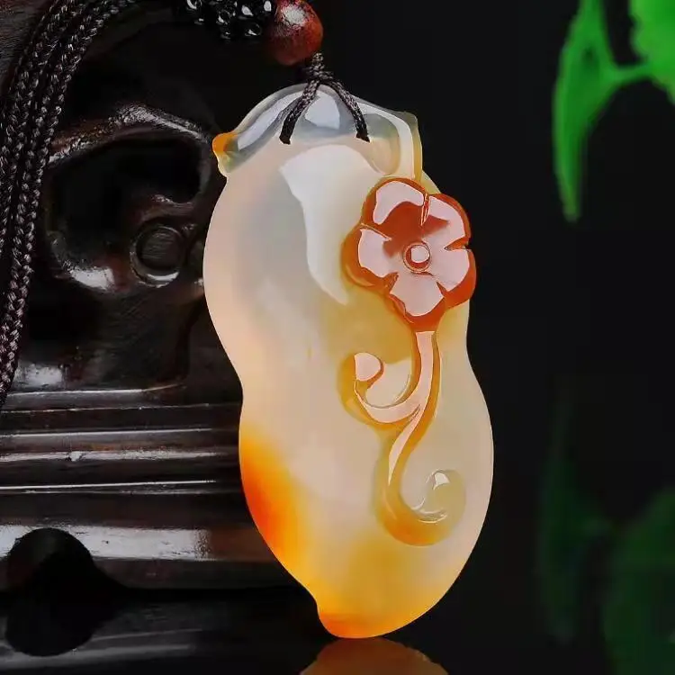 

Natural Original Ecological Pattern Agate Jade Stone Jewelry Pendant Exquisite Necklace Gift Accessories