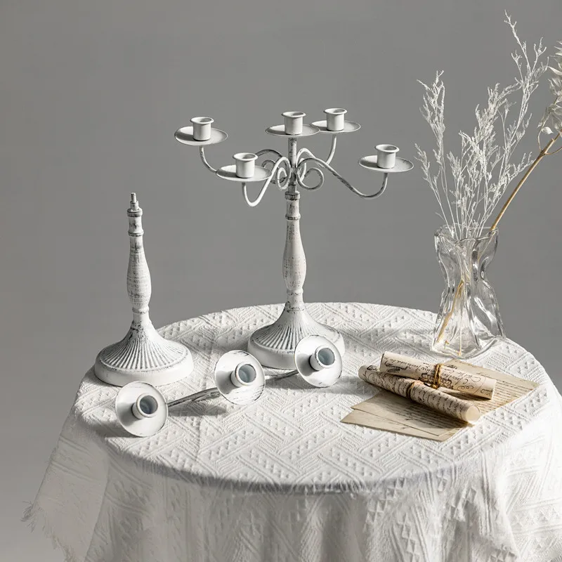European Retro Candlestick Decoration for Romantic Dinner