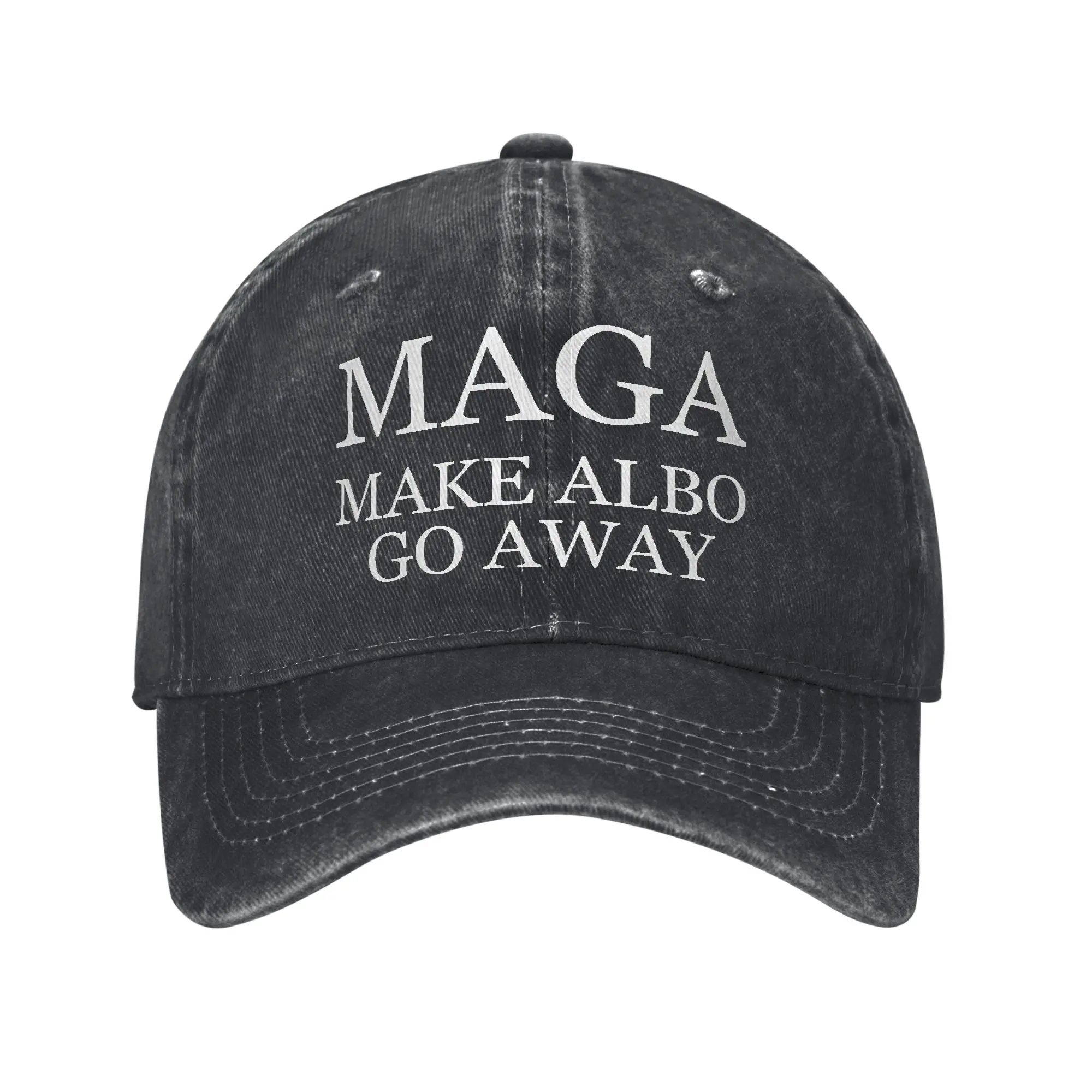 Vintage MAGA Make Albo Go Away Baseball Cap Unisex Distressed Denim Sun Cap Australien Spruch Outdoor All Seasons Verstellbare Hüte