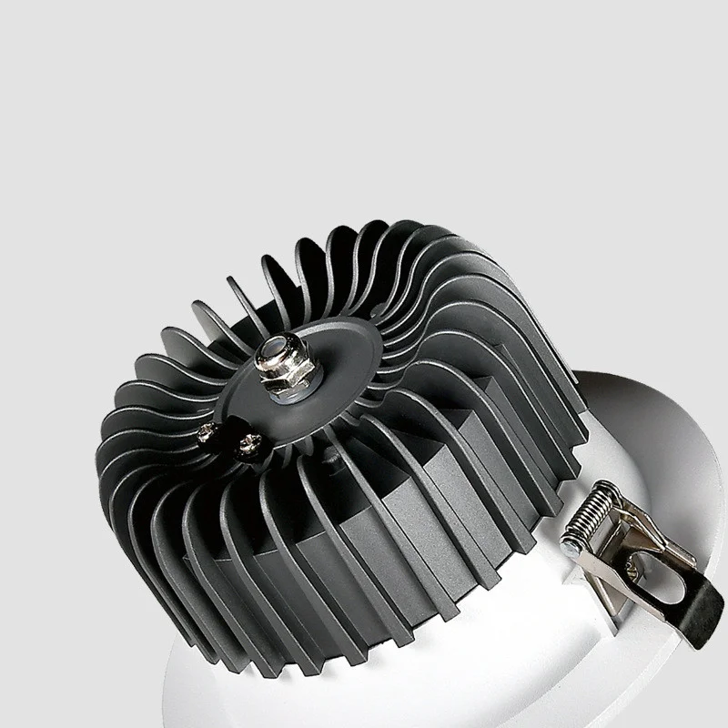 60 눈부심 방지 스포트라이트 호텔 벽 세탁기 LED COB 다운라이트 18W, 220V, 따뜻한 흰색, 조광 없음, 흰색 천장 램프, 20 개 포함