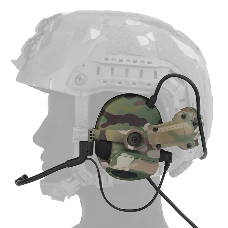 

Com Tac C5 Tactical Headset/ARC Rail Adapter For C Series II/III C4 C5 C6 Military Airsoft Pickup Noise Reduction Headphone