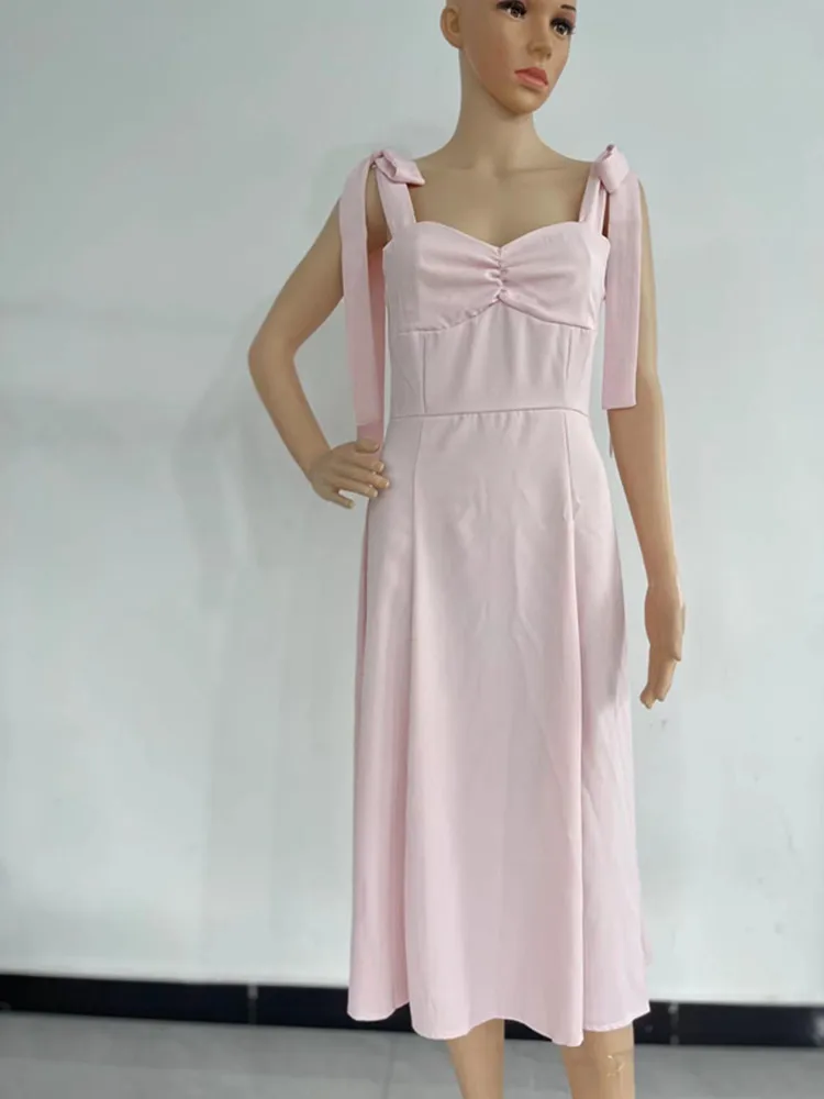 Elegant Long Slip Women's Summer Midi Dress Sleeveless Backless Corset Korean Dresses Ladies -S1fe98ccec9824fe688e85608d222f83d1