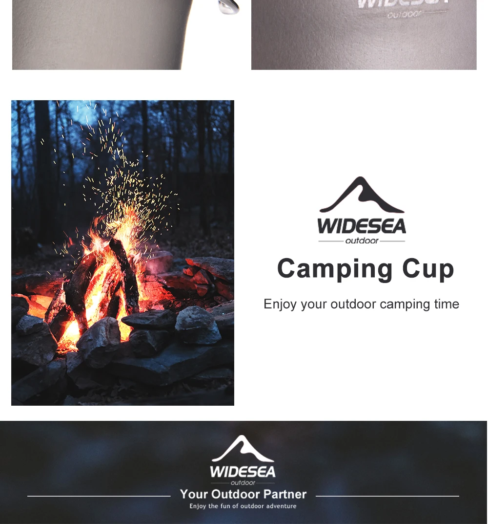 Description Picture 5 of itemWidesea Camping Mug Outdoor Coffee Tea Aluminum Cup Tourism Tableware Picnic Cooking Supplies Equipment Tourist Trekking Hiking