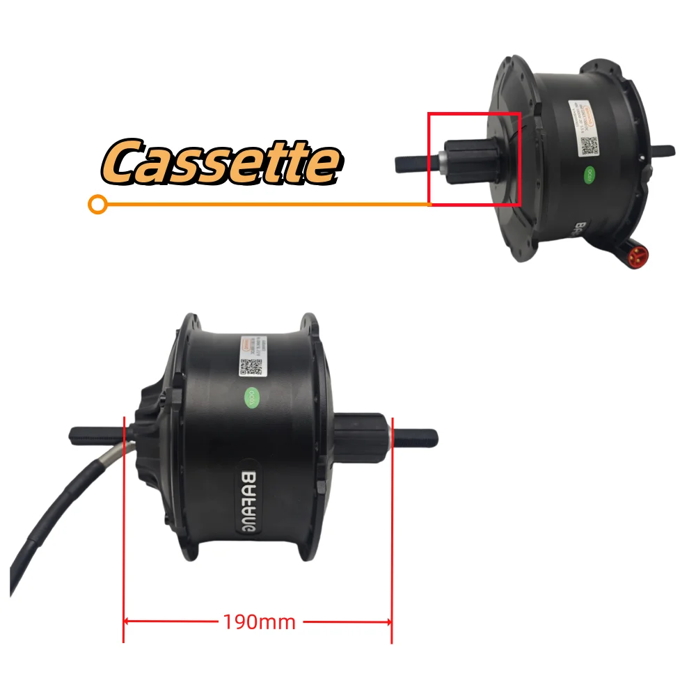 Bafang G063 48V1000W Reinforced In-Wheel Motor FAT Motor High Speed High Power Thickened Cable 190mm Width Cassette Flywheel