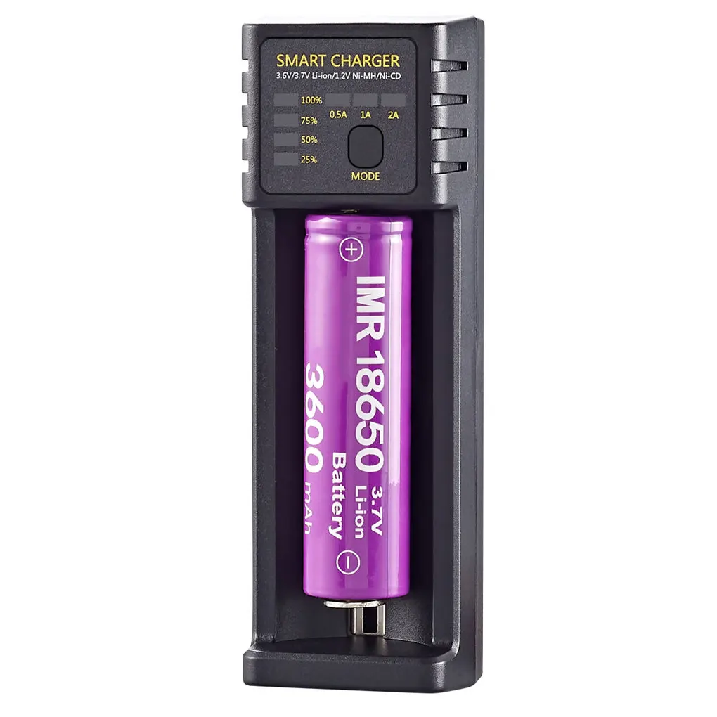 

Battery Charger USB Smart Single Slot Cell Charging Adapter 18650 Lithium Rechargeable Battery Charger