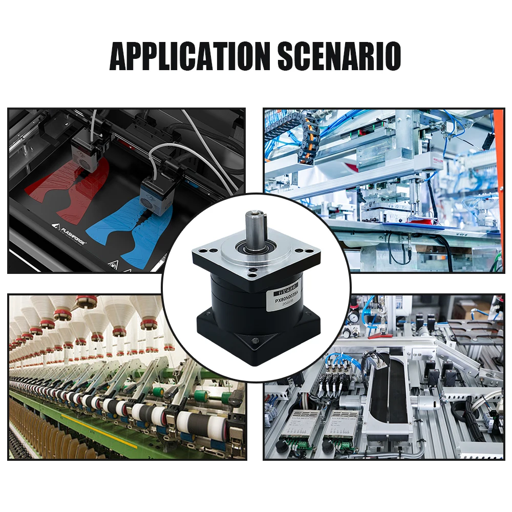 Planetary Reducer PX80 Ratio 3/ 4/ 5/ 8/ 10/ 13/ 16/ 20/ 36/ 64 Max 60N.m Suit fot Nema 32 34 servo stepper motor planetary reducer