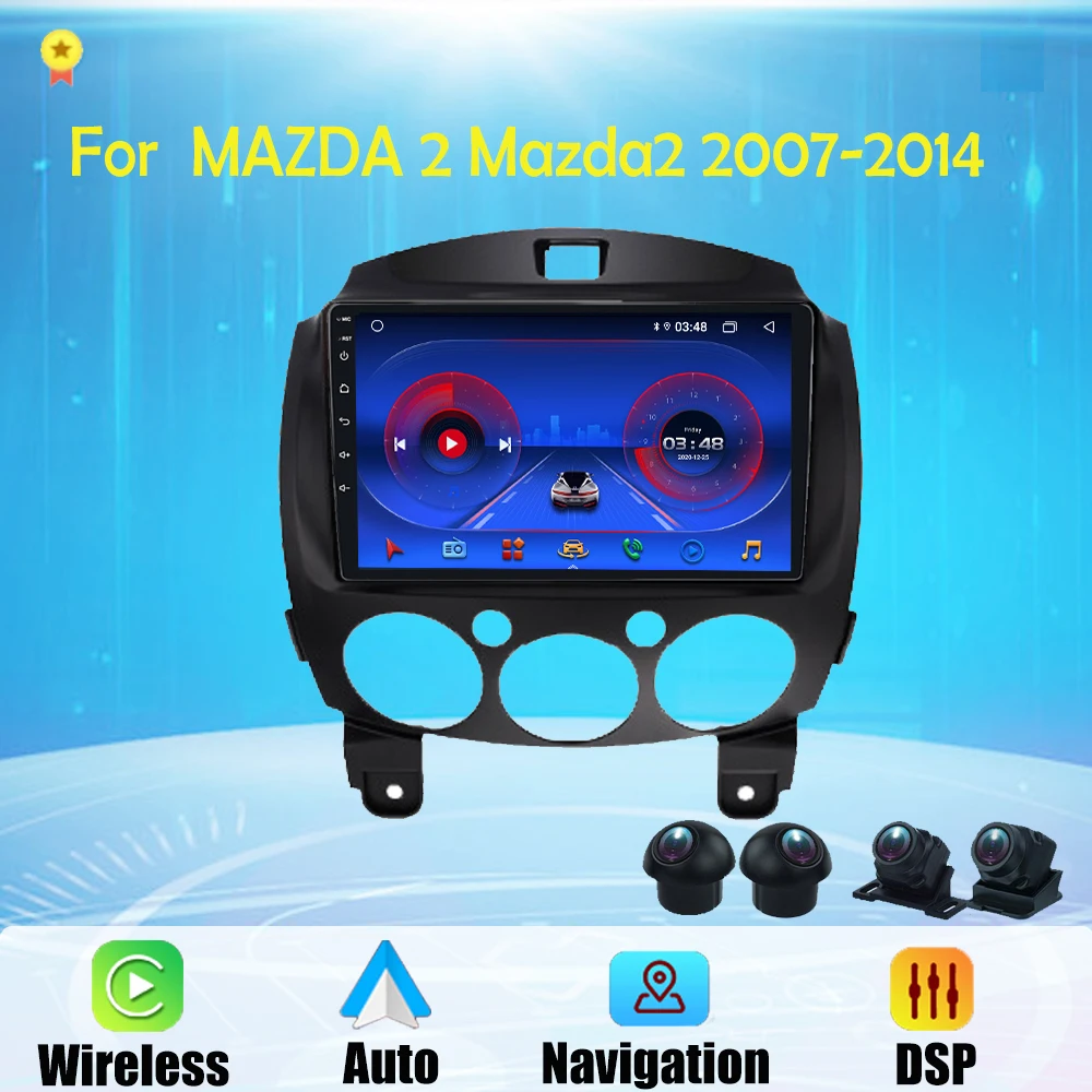Car Android Radio Multimedia Player For Mazda 2 Mazda2 2007 2008 2009 2010 2011 2012 2013 2014