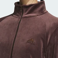 Adidas officiel véritable nouveau femme rétro décontracté col montant veste en velours JX6842 4