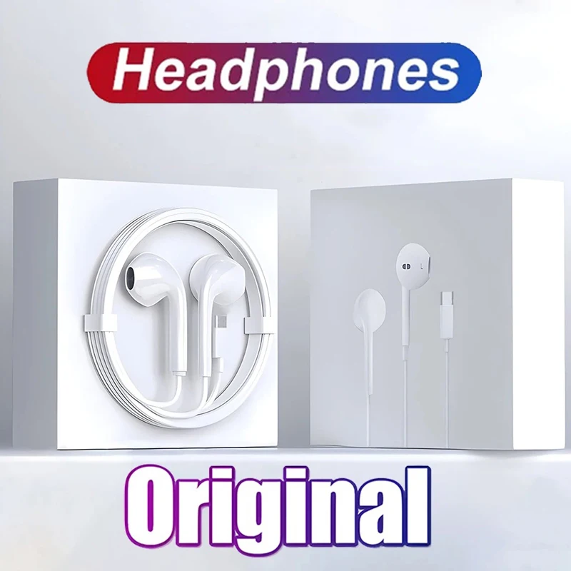 Type C Wired Headphones For Xiaomi 15 14 13 12 11 Redmi Phone 3.5MM Earphone For Huawei Samsung Earbuds Laptop With HD Mic