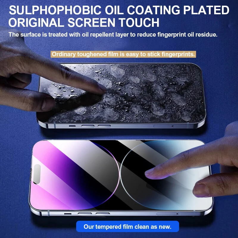5Pcs Tempered Glass for iPhone 16 14 13 11 15 Pro Max Mini Screen Protector for iPhone XR X XS MAX 7 8 Plus SE Protective Glass — view 2