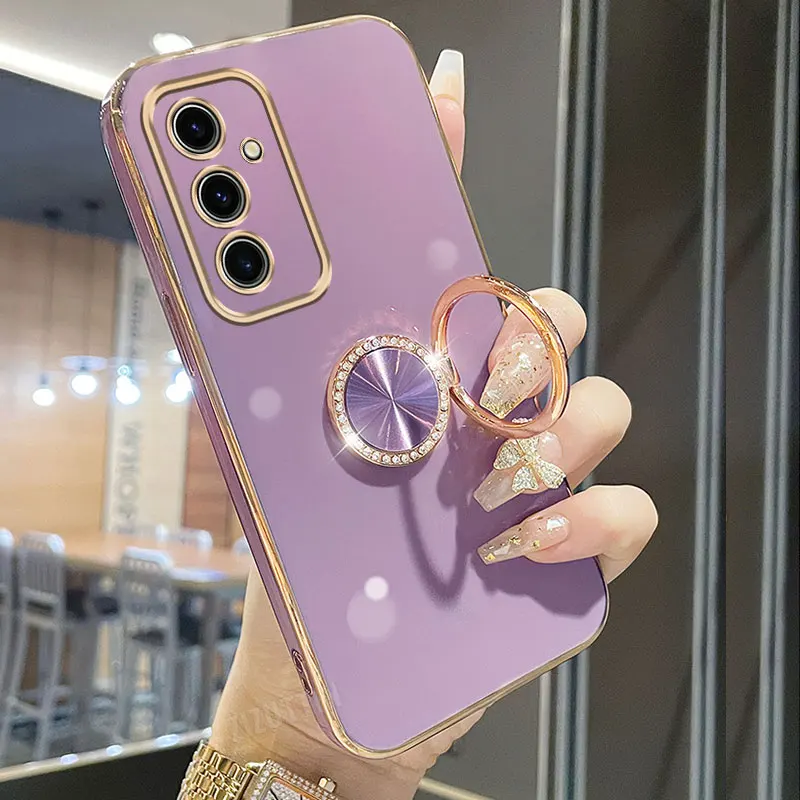 Luxury Crystal Strap Lanyard Circle Phone Holder Case