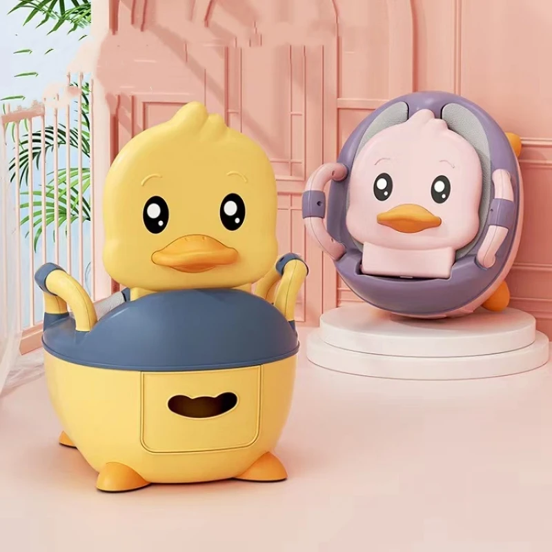 Children's Pot 1-6 Years Old Upgraded Cute Duck Baby Toilet Seat Baby Potty Portable Stool Boys & Girls Safe Trainer Seat WC 2