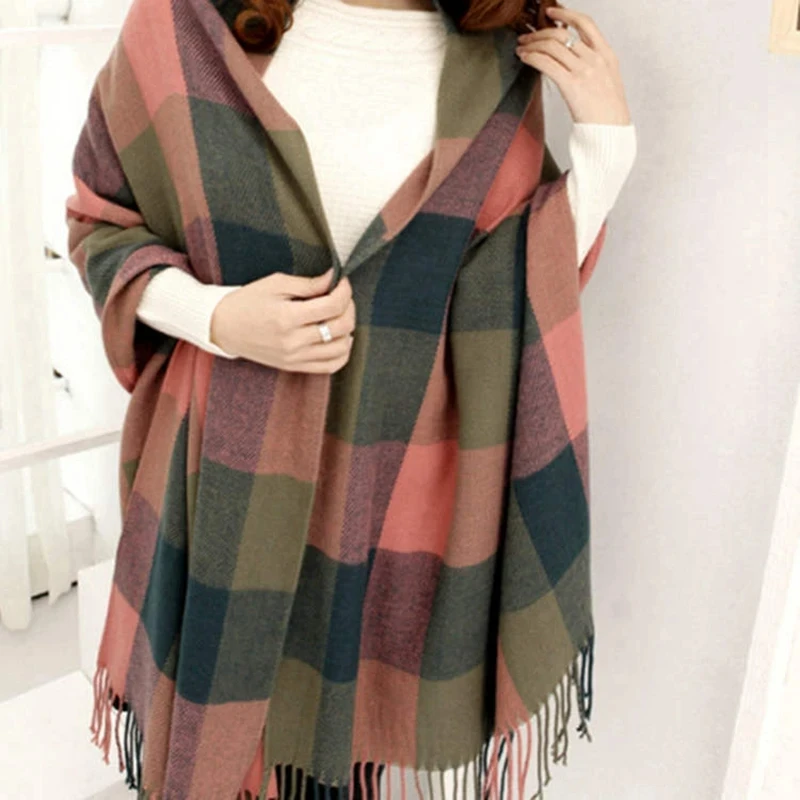 

Women Warm classic lattice Scarf Fashion Casual popular Cashmere Couple Plaid Winter Men business Unisex muffler hijab