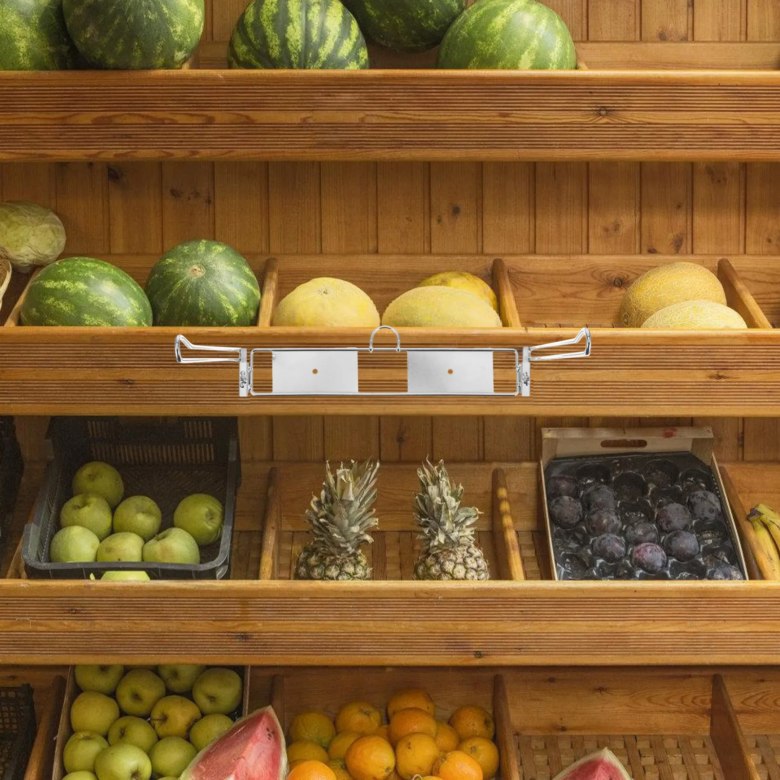 쇼핑백 걸이형 홀더 내구성 있는 전기도금 식료품 홀더 디스펜서 슈퍼마켓 랙 연속 롤백 플라스틱 보관 정리함