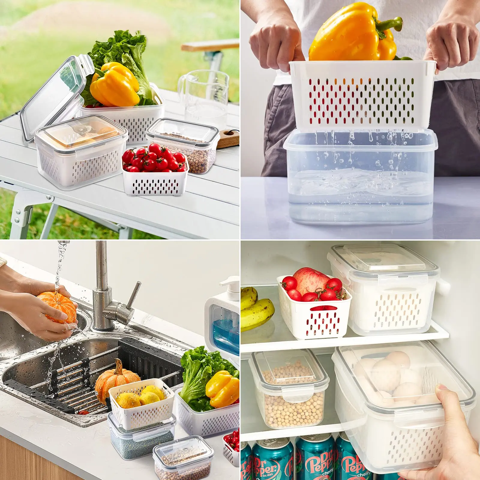 3pcs Mini Fridge For Food Garlic Keeper Vegetable and Fruit Storage  Containers Garlic Storage Boxes Jar Small Refrigerator - AliExpress