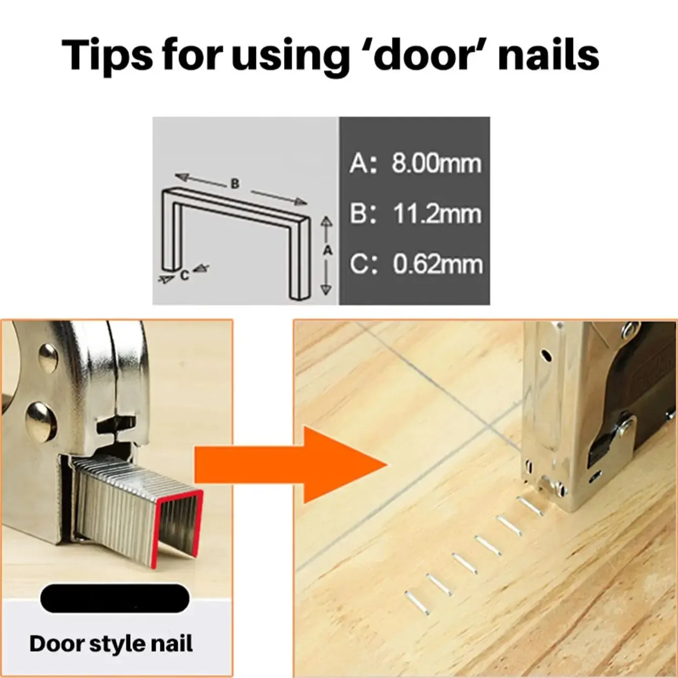 Nail Gun 3 In 1 Stapler Heavy Duty Furniture Tool For Wood Stainless Steel Metal Carpentry Hand For Home/DIY