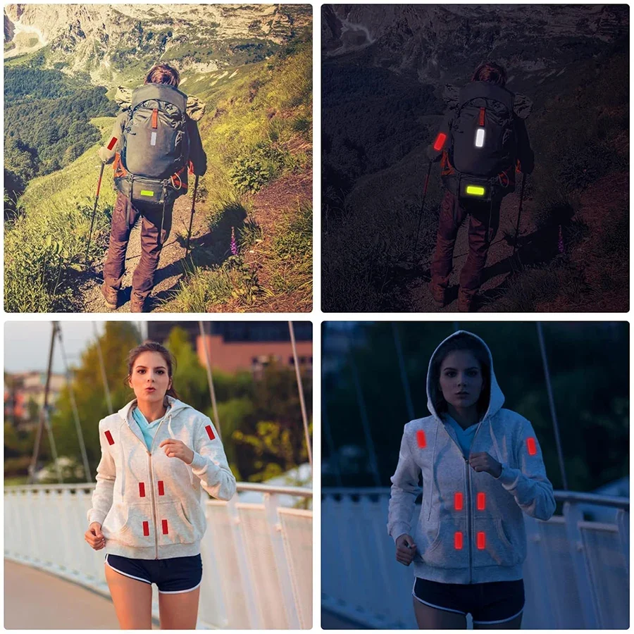 10 반사 스티커, 경고 안전 반사 스티커, 애완 동물 안전 경고 1.18 X 3.25 인치 방수 야간 투시경 스티커