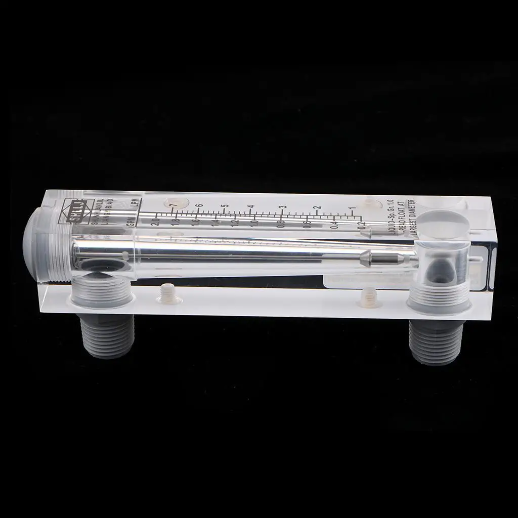 LZM-15 Panel Mount Type Acrylic Flowmeter Water Flow Meter 0.2-2GPM
