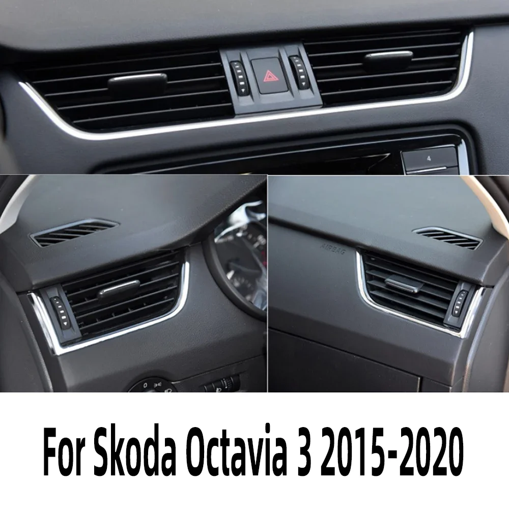 Adjustment Knob Dash Air Vent Grill A/C Trim Slide Tab Clip For Skoda Octavia 3 RS MK3 A7 2015 x1/x2/x4 ac air conditioner vent grille,air conditioning knob,adjust clip