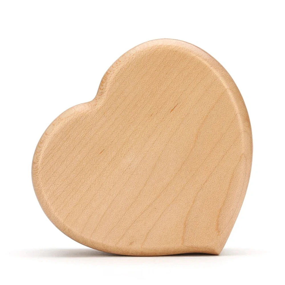 Music box Wooden heart shaped music box maple wood 18 tones clockwork musical box Swan Lake Summer Moving Castle birthday gifts for lovers