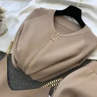 Women Zipper Knitted Cardigans Sweaters + Pants Sets + Vest Woman Fashion Jumpers Trousers 3 PCS Costumes Outfit - Image 6