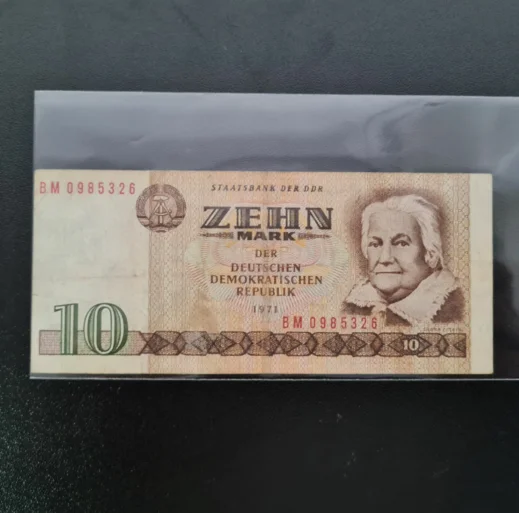 1971 Germany 10 Mark Original Notes Vf fuera De Uso Ahora Collectibles