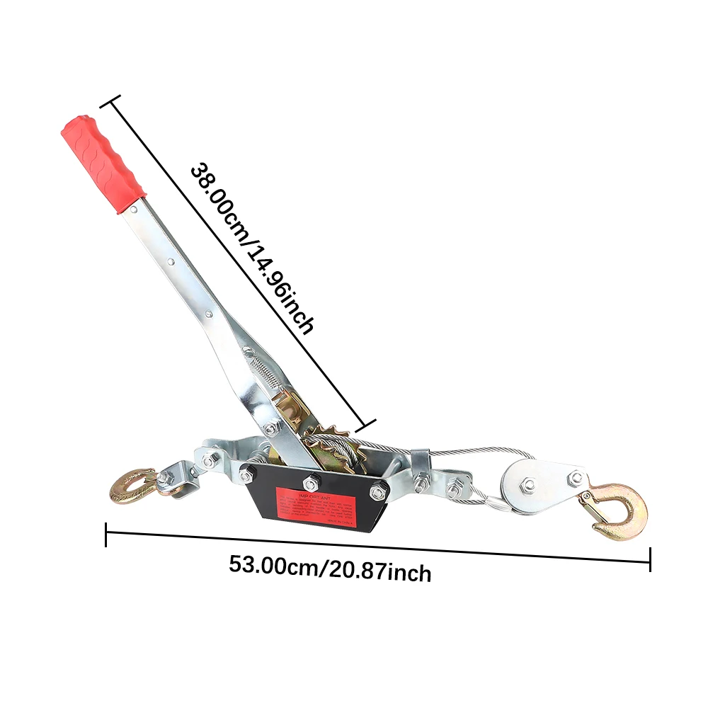 Winch Fastener Rope Rope Tensioner 2T 2m Wire Manual Tensioner Car accessories Ratchet Double Hook For Car Cargo