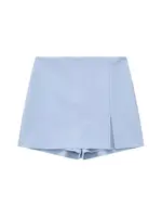Women's Front Slit Shorts Skirts With Side Zipper, High Waist, Female Skort, Chic Fashion - Image 5