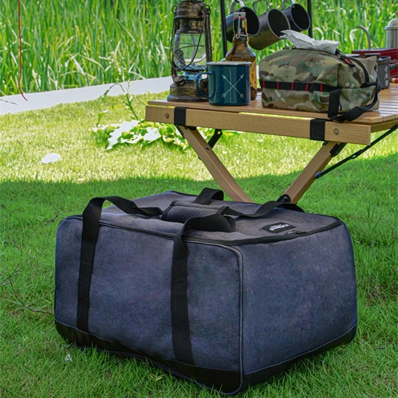 Camping Cookware Bag Portable Waterproof Pot Stove Storage Gas Tank Bags Outdoor Picnic Tableware Organizer for Camping