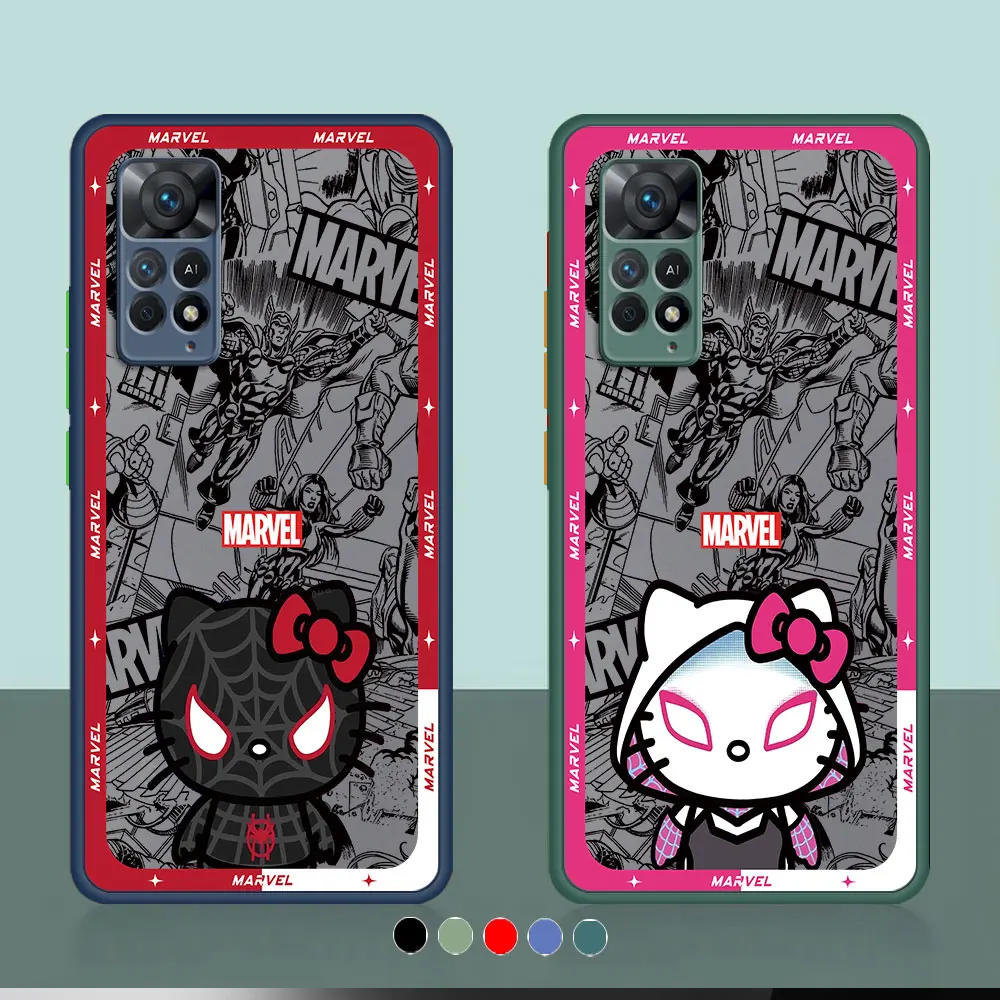 Custodia Per Telefono Per Xiaomi Redmi Note 10 Pro 10 12S 11S 9S 11 Pro 5G 9 9T 8 12 12 Cover Hard Pc Marvel Spiderman Hello Kitty Clear