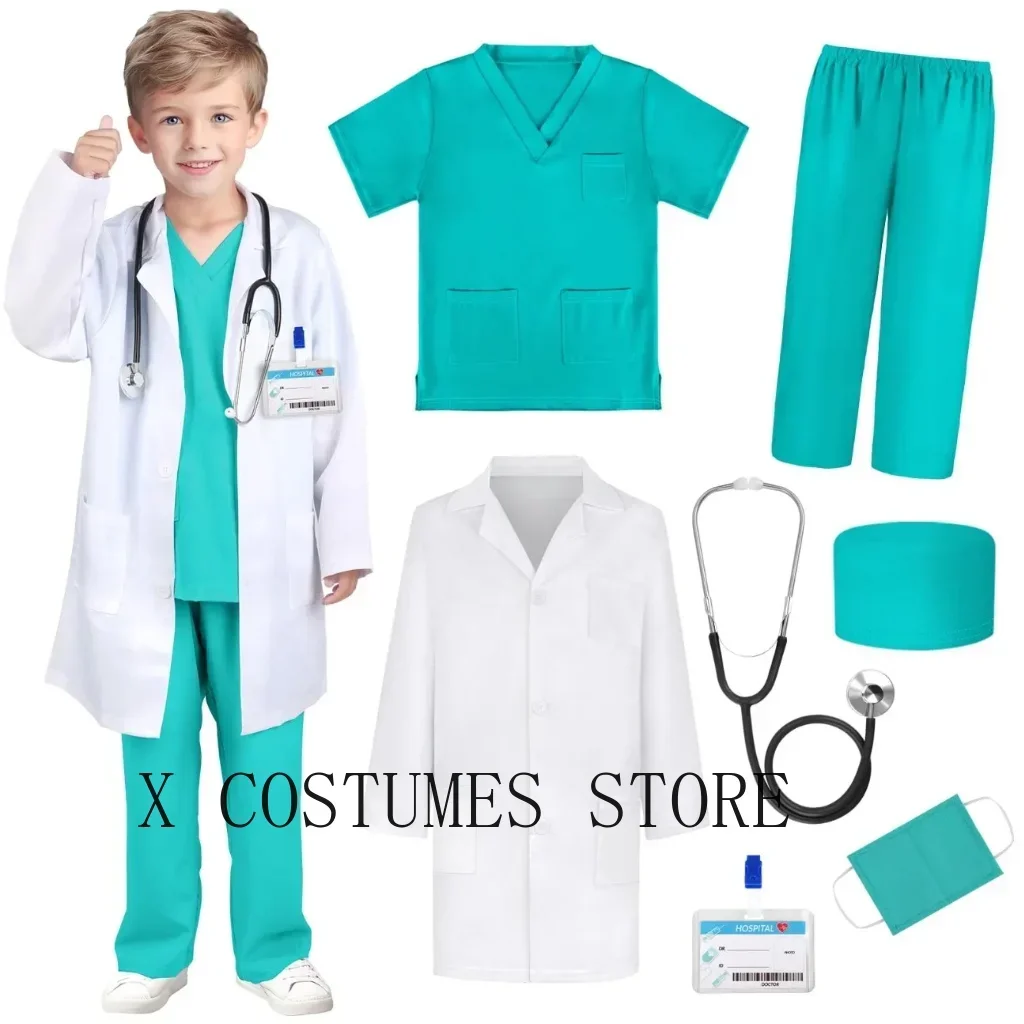 Kids Doctor Nurse Costume 3