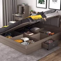 Lit de chambre Unique, esthétique, moderne, rangement pour filles, lit de luxe, salon, tête de lit, Letto Matrimoniale, accessoires pour la maison 4