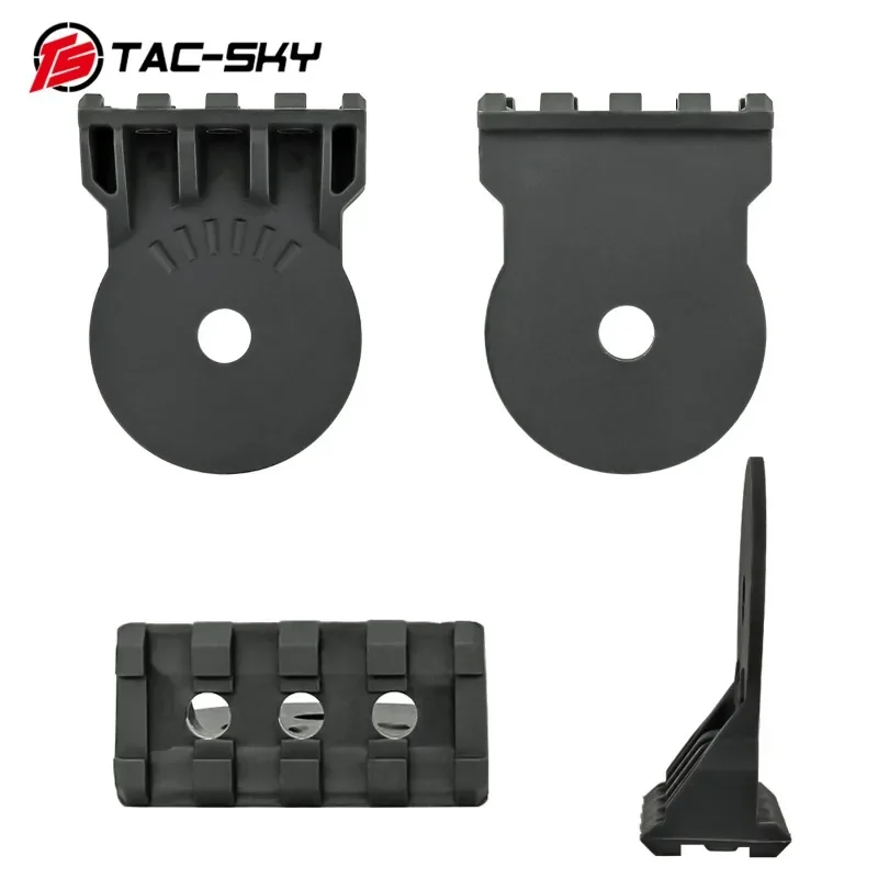 TS TAC-SKY Tactical Flashlight Helmet Mounting Kit for PELTO COMTAC Helmet Mount ARC Rail Adapter