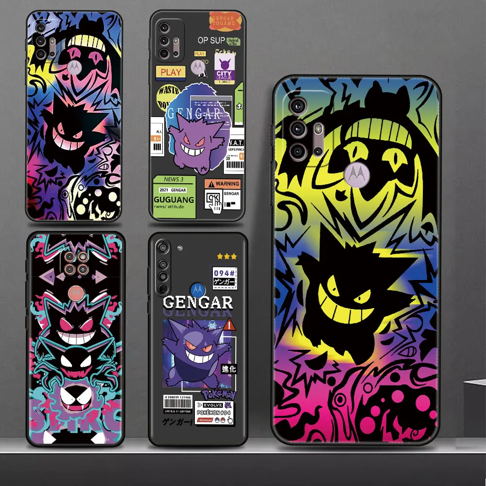 Pokemon Anime Coolgas Gengar Custodia Per Telefono Per Motorola Edge 20 Pro G51 5G 30 Neo G22 One Fusion G31 G9 Power Cover Paraurti In Silicone