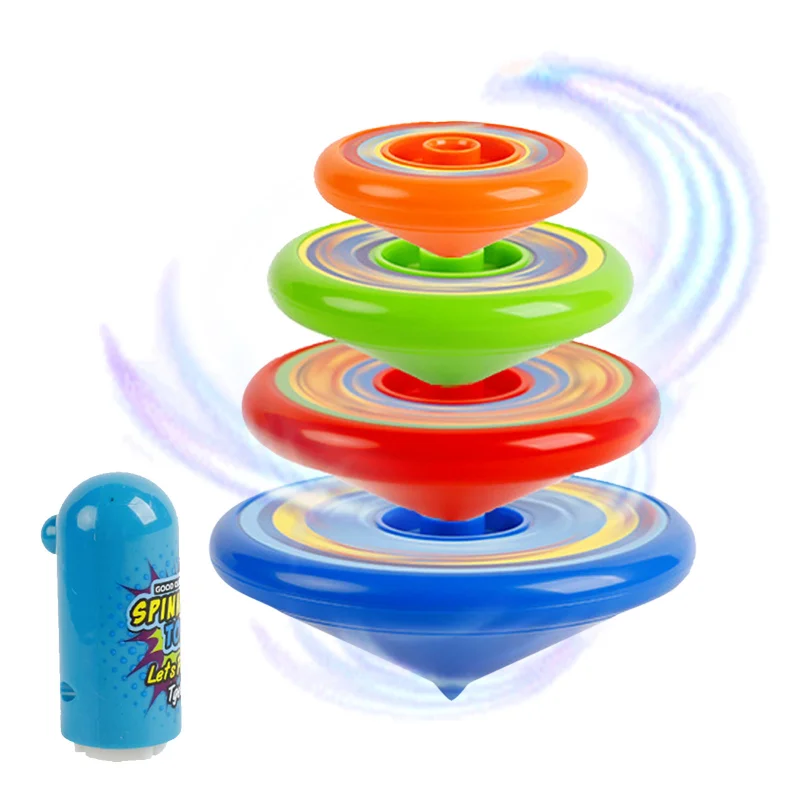 Spinning Top Toy Spinning Top Children's Hand Turning Luminous Stacking Superimposing Top Color Toy Random Color Children's Birthday Gift