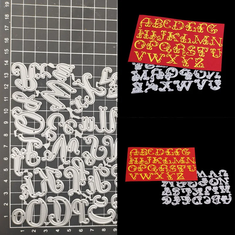 

Alphabet Metal Cutting Dies Stencil Scrapbook Diy Album Stamp Paper Card Embossing Decor Craft Knife Mould