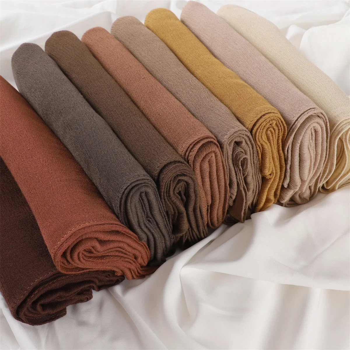 41 farben Große Größe 80*190 cm Crinkle Baumwolle Schal Kopf Hijab Wrap Solide Frauen Schals Femme Dame Stirnband moslemisches Hijabs Shop – Detail 5