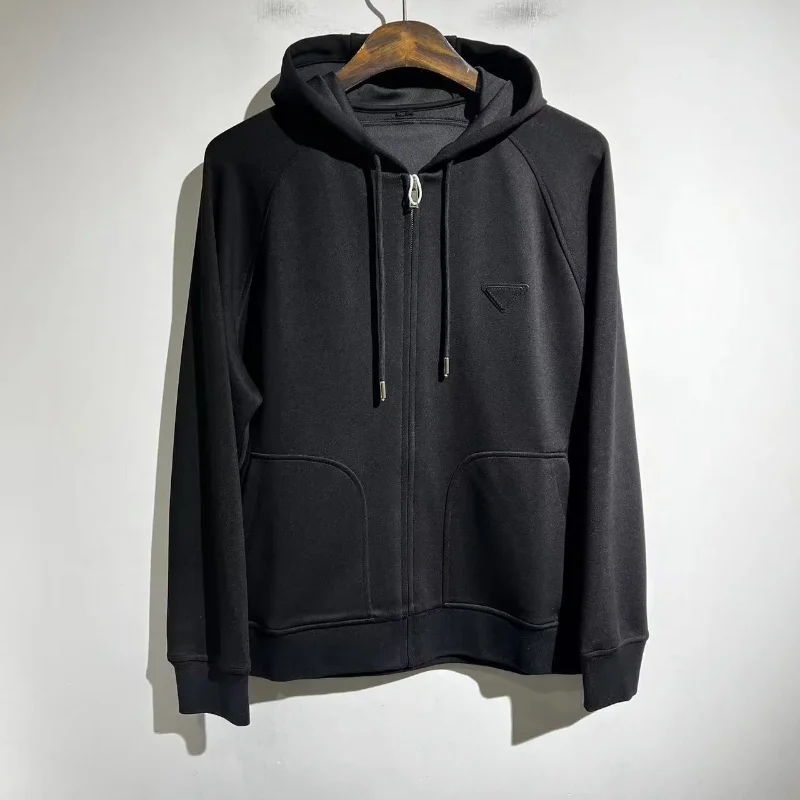 

2023ss PD Casual Hooded Sports Sweater Cardigan Jacket Coat Warm Windbreaker Traf Techwear Men's Clothing Streetwear Clothes