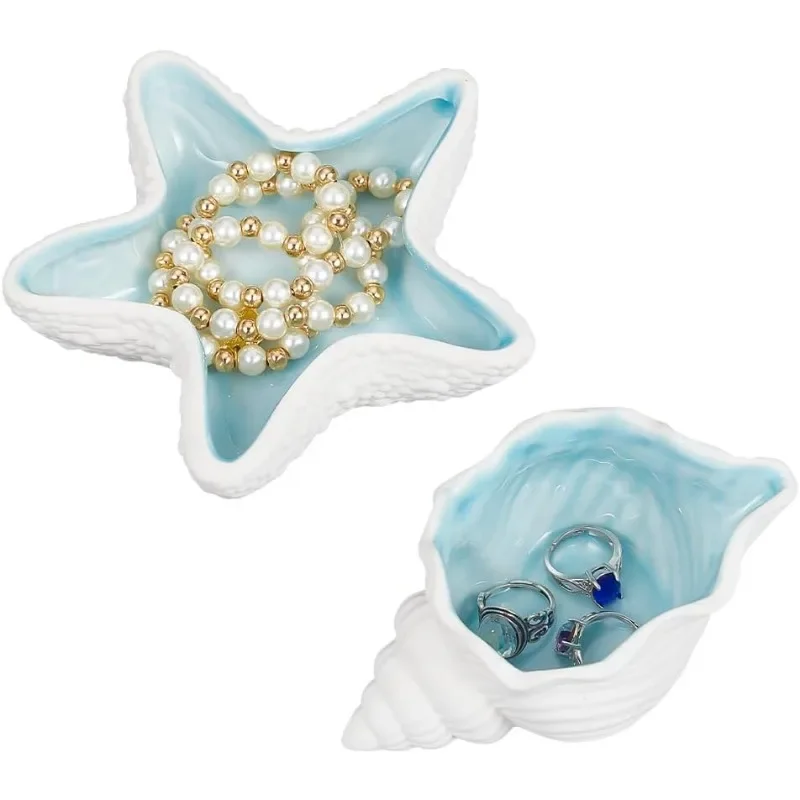 Bandeja De Joyería De Cerámica Con Forma De Nube – Plato Organizador Para Anillos, Collares Y Bisutería – Regalo Original Para Mujer