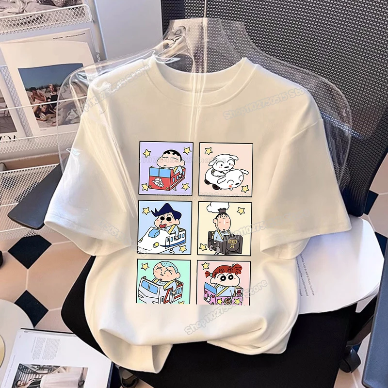 Shin-chan Anime Graphic Unisex T-Shirt - Loose Fit Short Sleeve Casual Summer Top